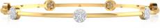 IskiUski The Girat Yellow Gold 14kt Swarovski Crystal Bangle(Yellow Gold Plated) Image