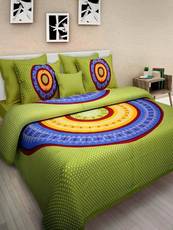 Naiwal Fashion Cotton Double Bed Cover(Multicolor, 1 Double Bed Cover With 2 Pillow Covers)