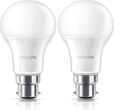 Philips 12W B22 Steller Bright LED Bulb (White, Pack of 2)