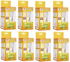 Wipro Garnet 3W Standard E27 LED Bulb (White, Pack of 8) Image