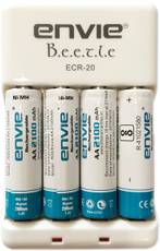 Envie Beetle AA/AAA 2100mAh Battery Charger(With 4AA Ni-MH Batteries )