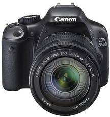 Canon EOS 550D SLR (with EF S18-135 IS Lens)