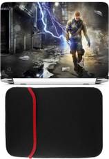 FineArts Infamous Cole Laptop Skin with Reversible Laptop Sleeve Combo Set Image