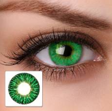 Magjons Cool Green Monthly Contact Lens(0, Green, Pack of 2) Image