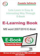 Zoomla Infotech MS Word 2007/2010 E Learning through E-Book detailed Contents by Zoomla Infotech