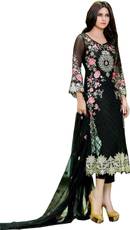 MF Retail Georgette Embroidered Semi-stitched Salwar Suit Dupatta Material