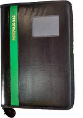 Aahum Sales Faux Leather Portfolio Document File Folder With Green Bold Line