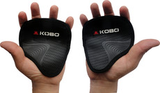 Kobo Exercise Weight Lifting Grippy Hand Protector Padded Gym Fitness Body Builing Gloves / Power Pads / Grip Pads Straps Hand Support (Free Size, Black)
