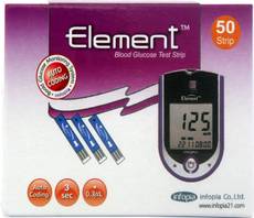 Infopia Element Blood Glucose Monitorer (with 50 Test Strips) Image