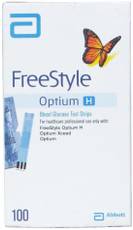 Abbott Optium H 100 Glucometer Strips (strips only)