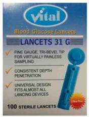 Vital Lancet Flat 100 Lancets Only Image