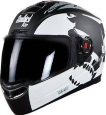 Steelbird Air SBA-1 Beast Motorbike Helmet - L(Beasst Matt Black/Grey with smoke Visor)