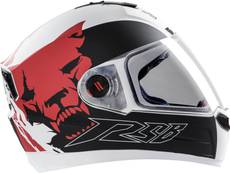Steelbird Air SBA-1 Beast Motorbike Helmet - M(SBA-1 Beast Glossy White & Red With Plain Visor Medium-580MM)