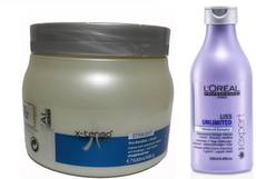 L'Oreal Paris Professionel paris x-tenso masque & loreal paris liss unlimited shampoo(Set of)