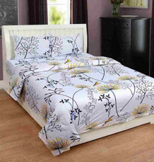 The Divine Cotton King Bed Cover(Multicolor, 1 Double Bedsheet With 2 Pillow Covers)