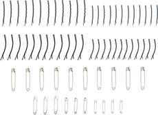Out Of Box Combo Of 24 Bob Pin 24 Side Pin 10 Piece Big Safety Pin 10 Piece Mixed Size Safety Pins Hair Clip, Bun Clip, Hair Pin, Back Pin