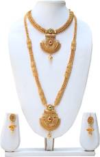 Swarajshop Copper Jewel Set(Gold) Image