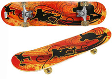 Strauss Bronx YB 8 inch x 4.5 inch Skateboard(Orange, Black, Pack of 1)