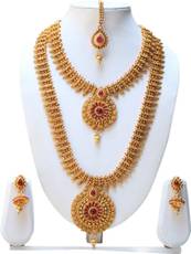Swarajshop Copper Jewel Set(Gold)