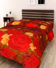 IWS Polycotton 3D Printed Single Bedsheet(1 Bedsheet, Multicolor)