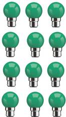 Syska 0.5W Standard B22 45L LED Bulb (Green,Pack of 12) Image