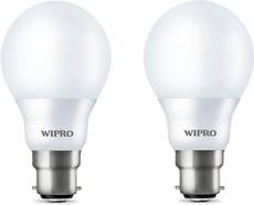 Wipro 7W Arbitrary B22 700L LED Bulb (White,Pack of 2)