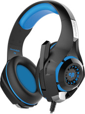 Kotion Each GS410 Black/Blue Wired Headset With Mic(Black/Blue)