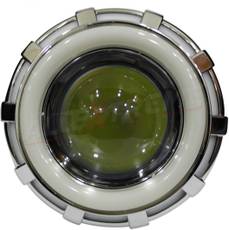 AllExtreme Projector Lamp High Intensity Led Headlight Stylish Dual Ring COB LED Inside Double Angel's Eye Ring For - All Bikes And Cars (White & Blue) Projector Lens