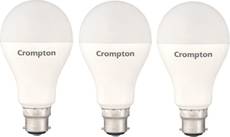 Crompton 18W Standard B22 1800L LED Bulb (White,Pack of 3)