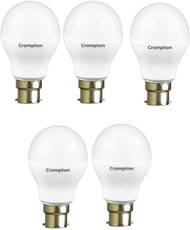 Crompton 5W Standard B22 430L LED Bulb (White,Pack of 5)