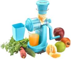 Bluewhale Fruit & Vegetable Juicer with Waste Collector SkyBlue Plastic Hand Juicer(Blue Pack of 1)