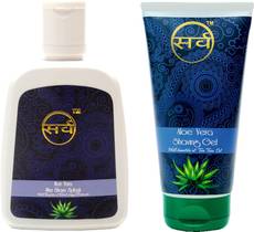 Sarv Aloe Vera Herbal After Shave Splash 120 ml + Herbal Shaving Gel 150 ml Combo Pack(Set of 2) Image