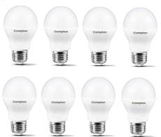 Crompton Led Pro 7W Standard E27 540L LED Bulb (Yellow,Pack of 8) Image