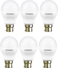 Crompton Led Pro 3W Standard B22 225L LED Bulb (Yellow,Pack of 6)