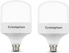 Crompton 50W Standard B22 5000L LED Bulb (White,Pack of 2)