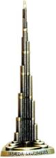 Gooddeals Antique finish Dubai Souvenir Burj Khalifa Metal Miniature statue small Showpiece - 18 cm(Bronze, Brown)