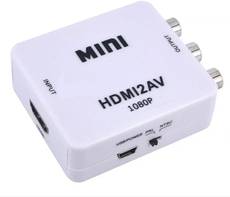 Terabyte TV-out Cable Terabyte MINI HDMI2AV UP Scaler 1080P HD Video Converter(White, For Computer)