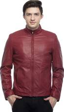 Maroon Biker Jacket Image