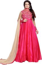 Ethnic Yard Anarkali Gown(Pink) Image
