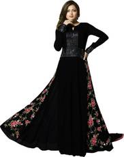 Ethnic Yard Anarkali Gown(Black) Image