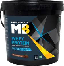 MuscleBlaze 100%% Ultra Premium Whey Protein(4 kg, Rich Milk Chocolate)