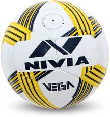Nivia Vega Football - Size: 5(Pack of 1, White, Yellow) Image