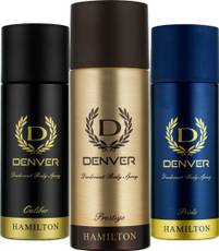 DENVER Denver Prestige, Caliber and Pride Deo Combo (Pack of 3) Deodorant Spray - For Men Image