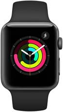 Apple Watch Series 3 GPS Space Gray Aluminum Case with Black Sport Band 42 mm