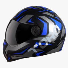 Steelbird Adonis Torq Mat Black With Blue Motorbike Helmet