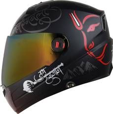 Steelbird SBA-1 Mahavir with crome Gold visor Motorbike Helmet