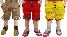 AD & AV Short For Boys Solid Cotton Linen Blend, Cotton Nylon Blend, Cotton Linen Blend