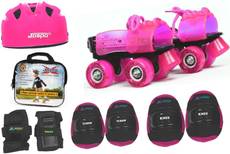Jaspo Pink Heaven Dual junior Skates Combo (skates+helmet+bag)suitable for age upto 5 years Skating Kit