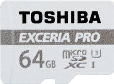 Toshiba Exceria Pro 64GB MicroSDHC Class 3 (95MB/s) UHS-1 Memory Card(With Adapter)