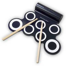Maxbell Digital Roll-up Electronic Silicone Drum Pad Set with Built in Speaker(Black)